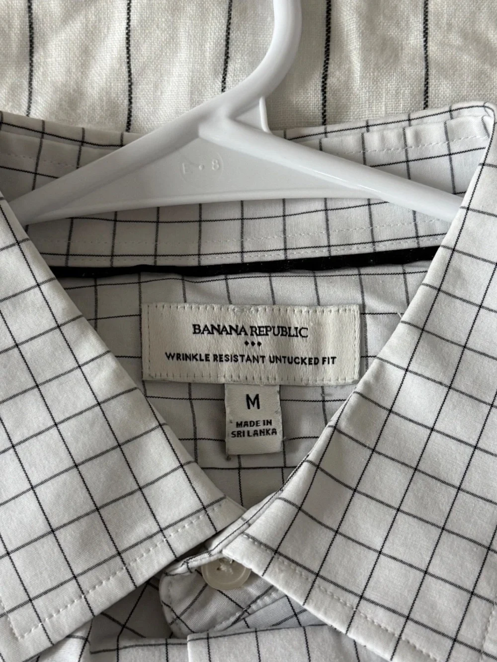 Banana Republic white checked